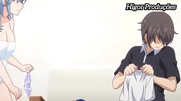 Preview 1 of Laundromat Big - Hentai// Ele quis a pr&oacute_pria irm&atilde_