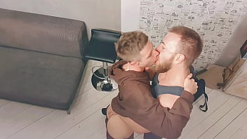 Preview 1 of Stepbro Force Litle Sister - Mature man meets a twink guest at home and fucks him in all corners