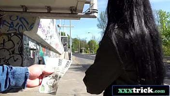 Preview 2 of Sunny Leona Lux - All-Natural Busty American Babe Picked-Up and Fucked In Europe
