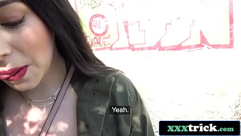 Preview 3 of Sunny Leona Lux - All-Natural Busty American Babe Picked-Up and Fucked In Europe