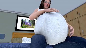 Preview 3 of Romantic Videos Slow Motion - Sister Belly Inflation