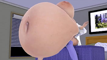 Preview 4 of Romantic Videos Slow Motion - Sister Belly Inflation