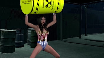 Preview 2 of Sema Let Xxx - Wonder Woman Belly Inflation