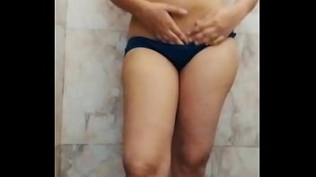 Preview 2 of Skiny Teen Defloration - Hot Desi Girlfriend masturbating in bathroom Hindi