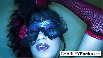 Preview 1 of Two Big Tits Mom Mielf Sex - Charley Chase wears some sexy lingerie and stockings