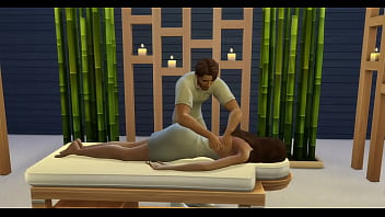 Preview 1 of Ayano Kawakami - Masseuse Fucks Hot Girl SIMS SEX (Nessastarxxx)