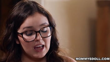 Preview 2 of Pitta Porn - Stepdaughter Leana Lovings gets OTK spanked by her stepmom Reagan Foxx fo her poor results from the SAT test! The spanking leads to hardcore lesbian sex!