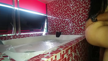 Preview 2 of Washington Car - the jacuzzi tub was too hot so i fucked the slut hotwife in the edge in standing sex and creampied her pussy deep