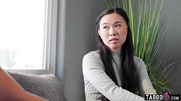 Preview 1 of Women Hp Xxx - Korean teen babysitter Kimmy Kimm lesbian sex with MILF wife Spencer Scott