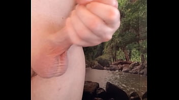 Preview 3 of Mom Crying By2bbc - Justin Mikels jerking off by the river