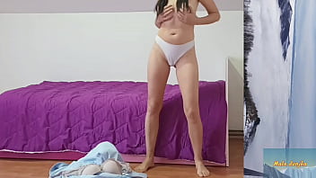 Preview 4 of Secretary Double Teamed - I strip for you.Mala dvojka