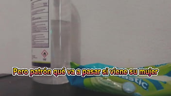Preview 1 of Fist Lime - le meto toda la verga a la puta de mi sirvienta mientras mi mujer sale a la tienda,  casi nos cachan pero le eche toda la leche en el culo,  habla como una puta - mexicana dialogos calientes