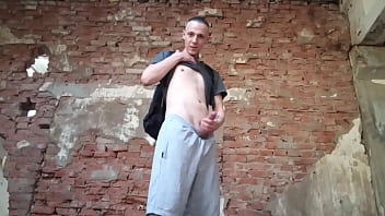 Preview 1 of Oil Panyird Massage - Masturbation in an abandoned factory - Roman Gisych