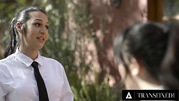 Preview 1 of Johans Sains - TRANSFIXED - Hot Caterer Khloe Kay Cums On Her New Coworker Jane Wilde&#039_s Pussy During Secret Affair