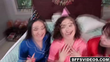 Preview 2 of Jor Kar - Birthday celebrant Leana Lovings and friends Reese Robbins and Violet Gem mistook a for a stripper and they started fucking.