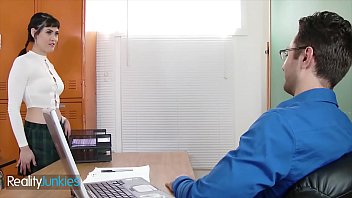 Preview 1 of Rip Girl Com Gangbang - (Brad Sterling) Bends Over (Audrey Noir) And Fucks Her On The Desk - Reality s