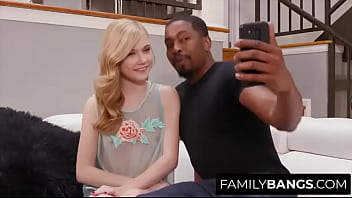 Preview 1 of Xxx Vgy - FamilyBangs.com ⭐ Precious Blondie Hard Dicked by her Stepsister&#039_s Big Black Boyfriend,  Isiah Maxwell,  Hannah Hays