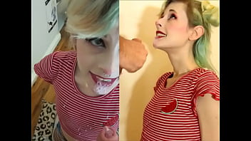 Preview 3 of Quick Teen Sexpage3 - Sammy Splosion multi angle cum facial