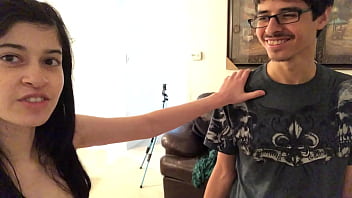 Preview 1 of Raman Sexx - Nerdy Virgin Boy Eats Out His Lesbian Neighbor