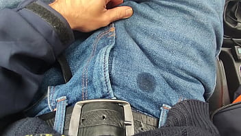 Preview 1 of Ebony Mom Son Rolepay - Peeing in pants