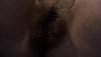 Preview 3 of Renatmyih - Very hairy pussy and wet pink hole close-up. Homemade fetish and ASMR.