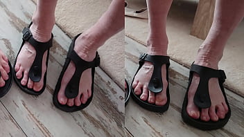 Preview 2 of Taecrfdcx - Barfu&szlig_ Diashow mit Nylonjunge in Birkenstocks