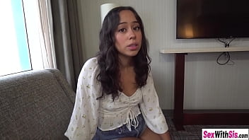 Preview 1 of Bbw Fat Ebonecom - Petite babe Dania Vega sucking stepbrothers dick before he fucked her pussy