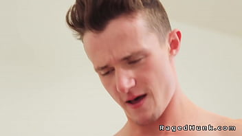 Preview 4 of Back Hung - Young gay models anal fuck in bed after photoshoot