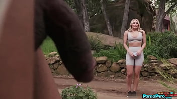 Preview 1 of Dasi Teen Gay Sex - Jogging Girl Ella Reese Cheats On BF With Black Stranger Jovan Jordan