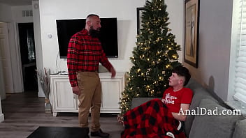 Preview 1 of Lille Dildo - So Tender And Mild (Xmas With Stepdad) - Damian Rose,  Alex Tikas
