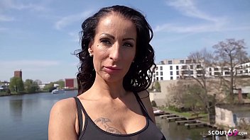 Preview 2 of Brocken Fist Night Seal - GERMAN SCOUT - ERSTE MAL ANAL F&Uuml_R MILF VALENTINA BEI STRASSEN CASTING