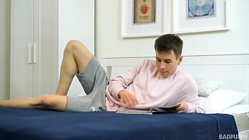 Preview 1 of Nathalie Jade - Ryan&#039_s cock is bursting to get out of his jock