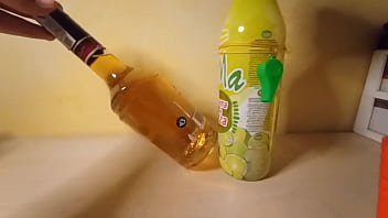 Preview 2 of Mom Son Friends Forced - Botella de lima con pito se folla al Licor43 y lo domina como la perrita que es
