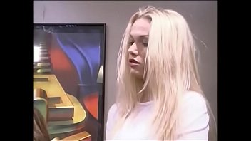 Preview 1 of Cameron Love Pov - Blonde slut Ava Vincent in a little blackskirt gets penetrated in the barber seat