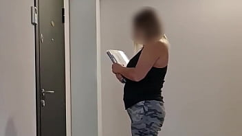 Preview 1 of Alion Tar - The postwoman caught me jerking off in public near the apartment,  she&#039_s schoked but she likes to peek