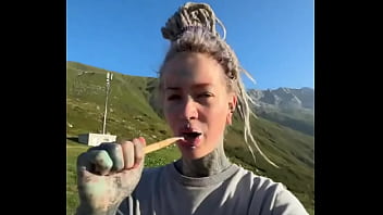 Preview 2 of Enhiyn Xxx - Brushing my teeth with this beautiful background! ??What&#039_s your favorite way to start the day?#MorningRoutine #Bru...