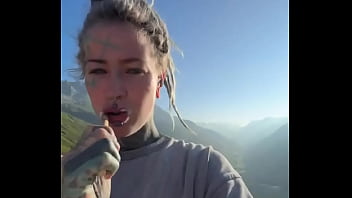 Preview 4 of Enhiyn Xxx - Brushing my teeth with this beautiful background! ??What&#039_s your favorite way to start the day?#MorningRoutine #Bru...