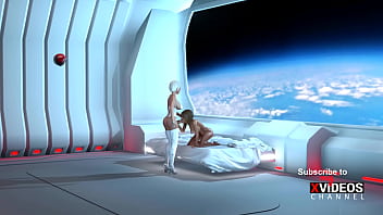 Preview 2 of Mia Khalifa Long Story Video - Space sex in the space station! Hot shemale android fucks a sexy woman