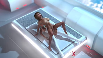 Preview 4 of Mia Khalifa Long Story Video - Space sex in the space station! Hot shemale android fucks a sexy woman