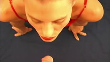 Preview 1 of Wife Belt Spanks Hubby - Petite MILF Housewife Mindy works hard to get a face full of hot cum! Lost videos from found hard drive with never before seen blow jobs &amp_ facials from yummymama.com The legend is back with new content!