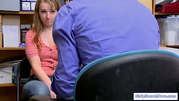 Preview 1 of Foot Slave Evening Cuckold - An officer fucking small tits shoplifter