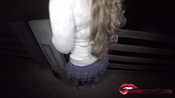 Preview 3 of Hairly Puzsy - Horny big tits fucking in public on the bridge with hot creampie / Miriam Prado