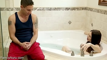 Preview 1 of Boydydingo Virgen - Stepmother with massive boobs take care of stepson sore muscles