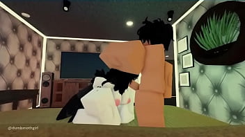 Preview 1 of Phonix Maria Feet - ROBLOX - Cute little moth girl gets roughly throat fucked &lt_3