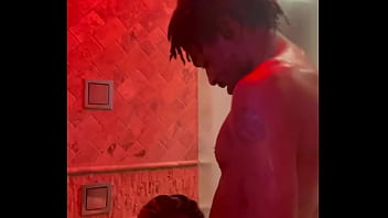 Preview 1 of Teen Sex Tspussyhunters - Can I wash you then you fuck me? Full video 5m 53s GothBatty