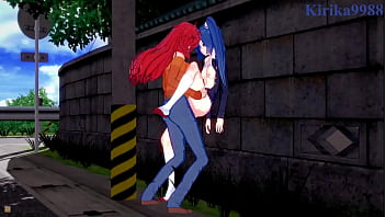 Preview 4 of Jonny Sins Fucking Harder - Tsubasa Kazanari and Kanade Amō intense lesbian play and futanari sex. - Symphogear Hentai