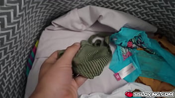 Preview 1 of 3xxbangladesh Daka - Stepsister caught her stepbrother jerking off to her used underwear