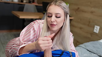 Preview 2 of Baby Organisme Sexx Mom Squirt - The stepmother shares a bed with her stepson. Fucked my step mother and cum on her face