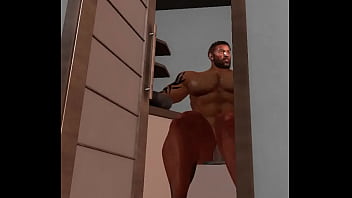 Preview 1 of Petite Milf Big Btits - huge hunk duane brown tryies to fit into boat cabin toilet
