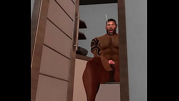 Preview 4 of Petite Milf Big Btits - huge hunk duane brown tryies to fit into boat cabin toilet